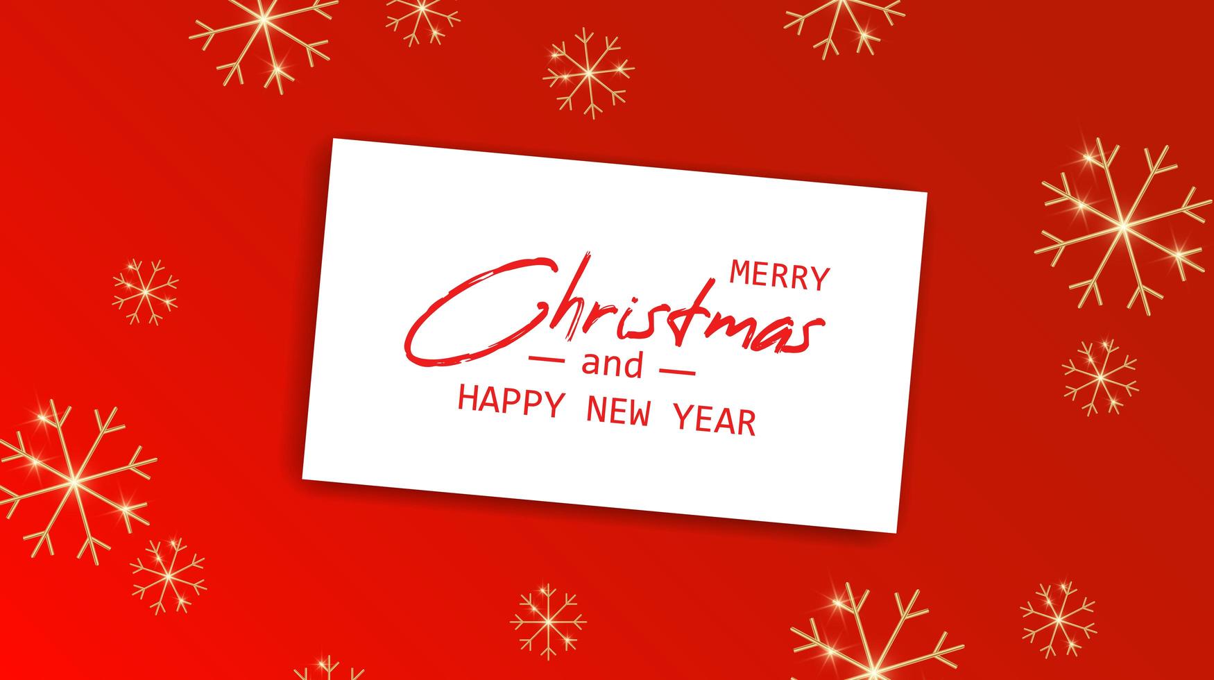 Marry Christmas and Happy New Year card vector