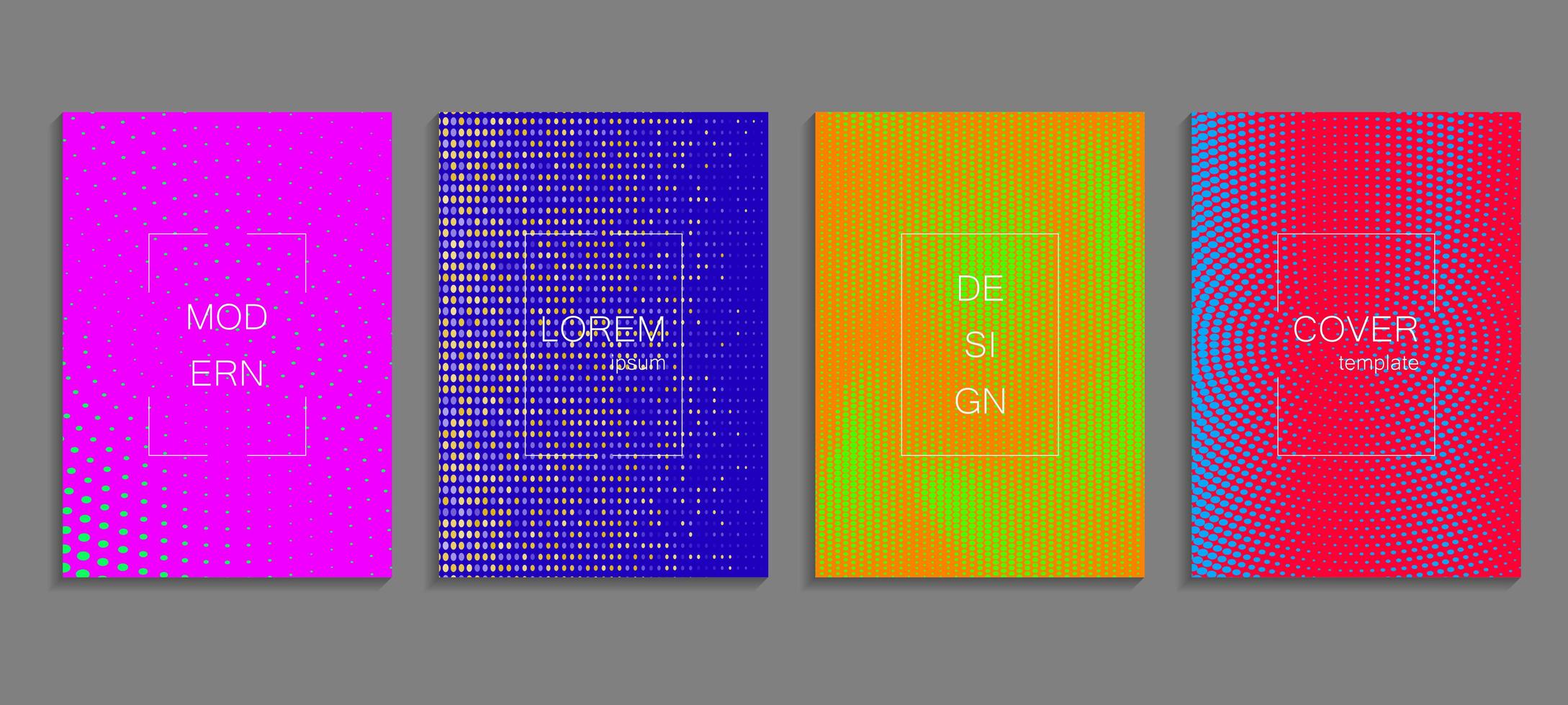 Minimal abstract vector halftone cover design template.