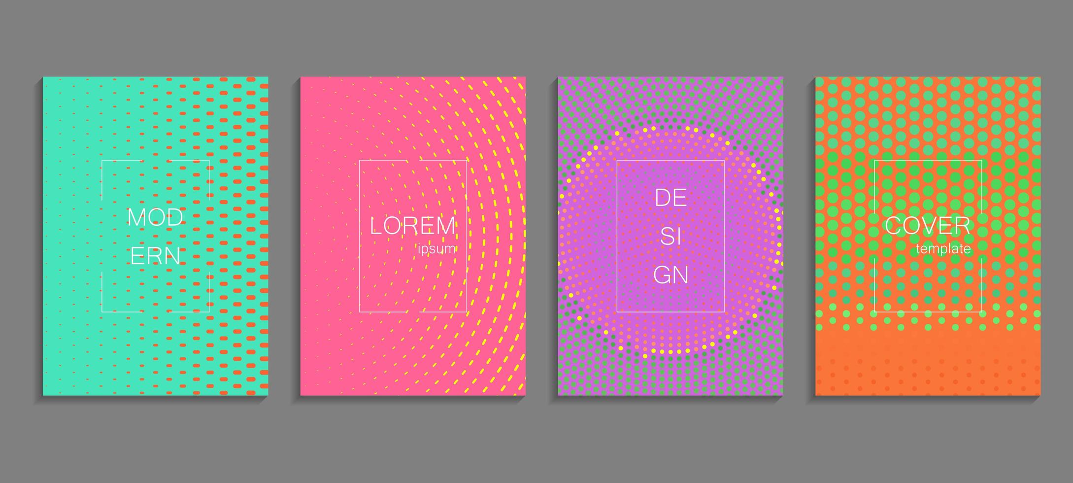 Minimal abstract vector halftone cover design template.