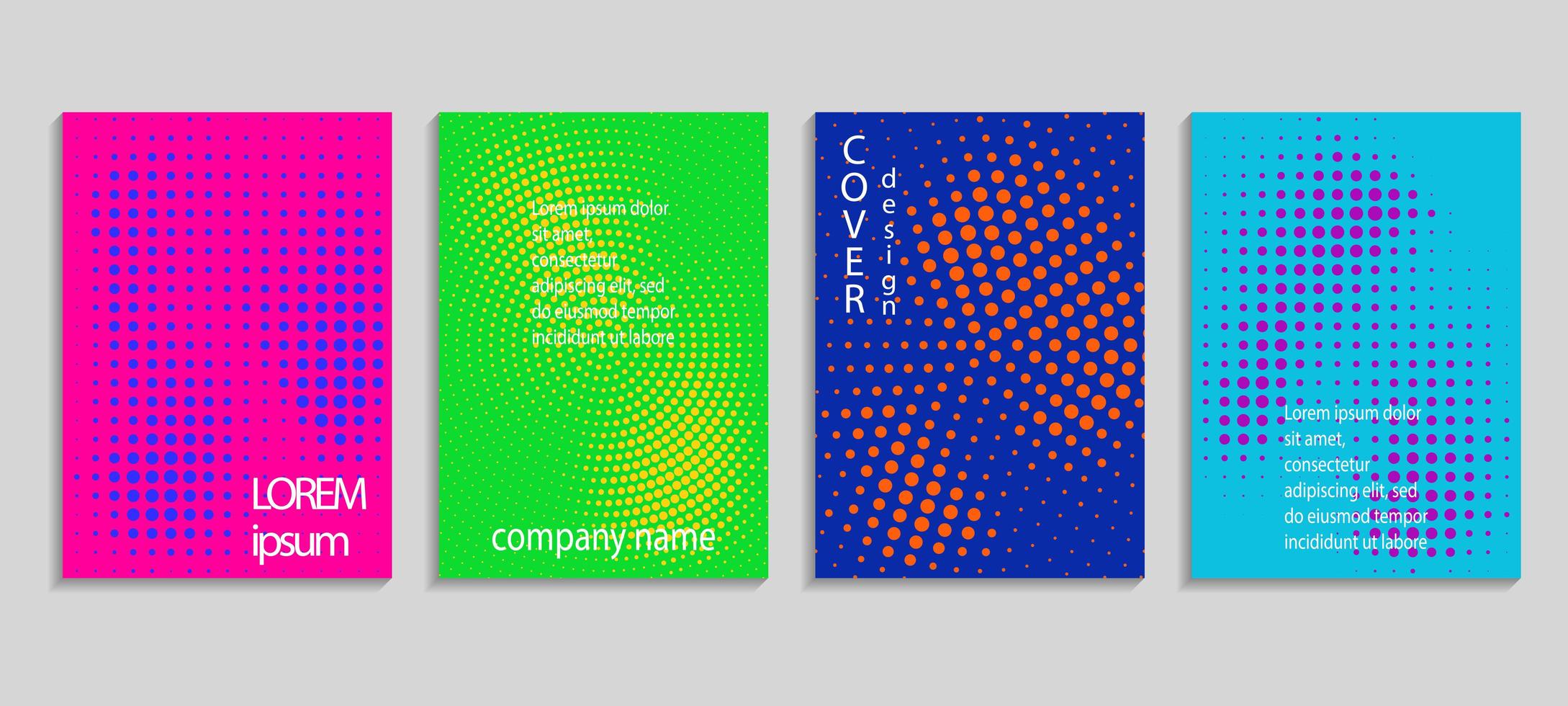 Minimal abstract vector halftone cover design template.