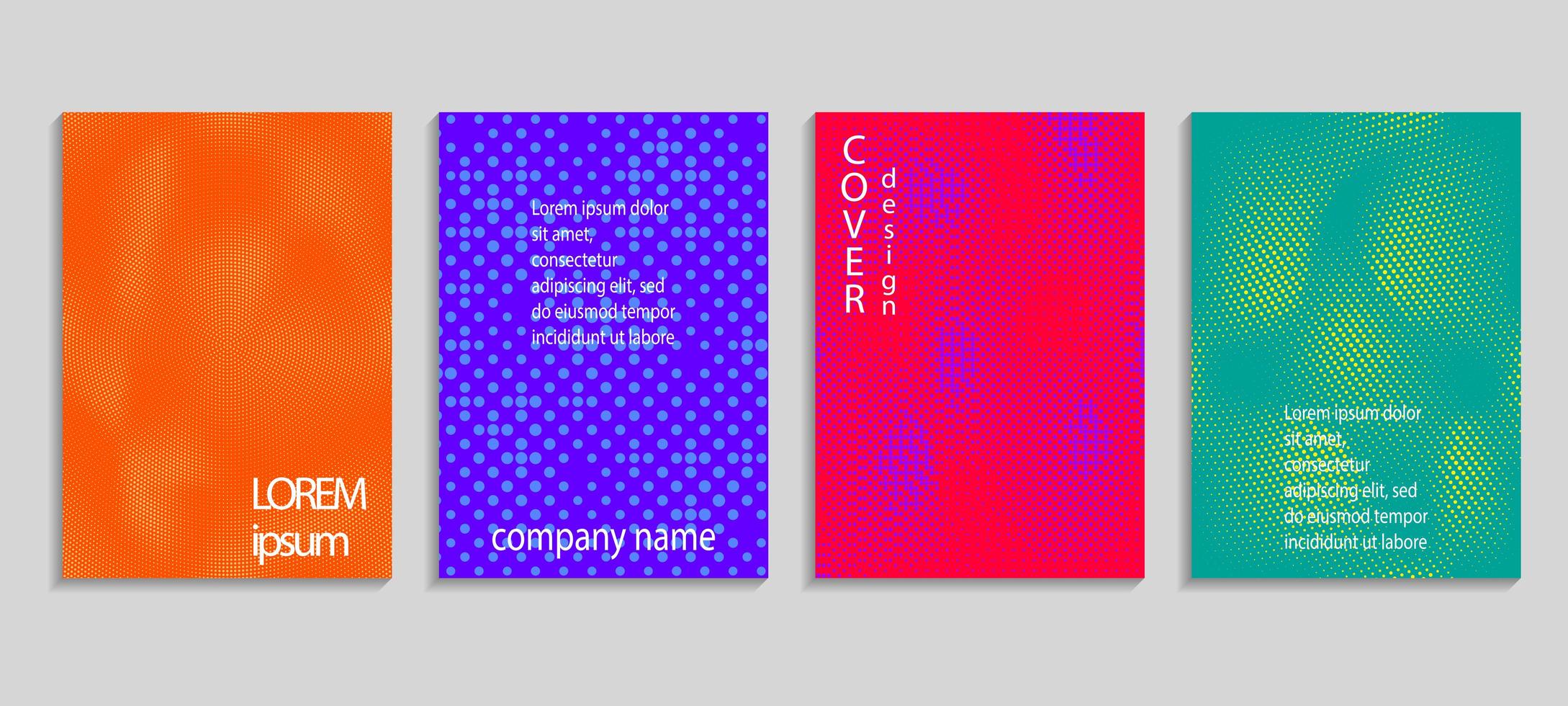 Minimal abstract vector halftone cover design template.