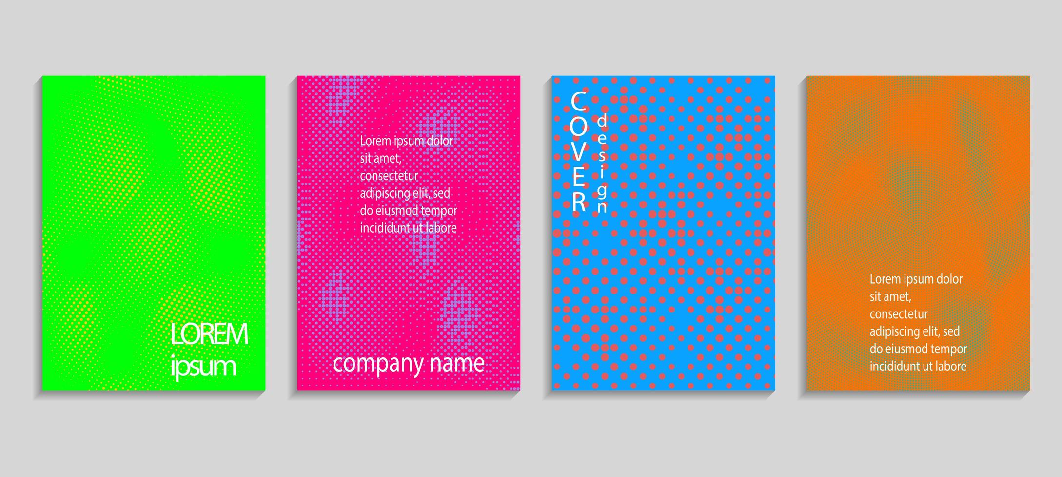 Minimal abstract vector halftone cover design template.
