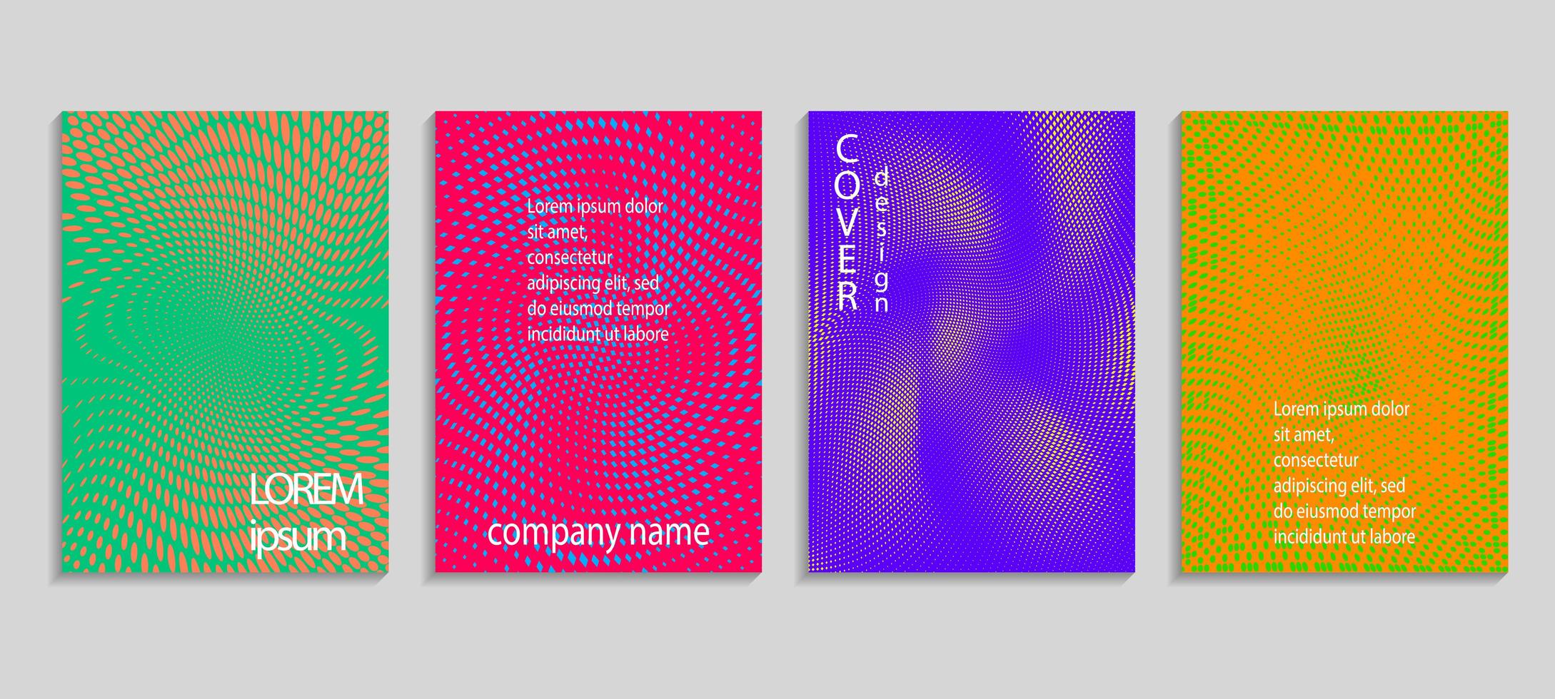 Minimal abstract vector halftone cover design template.