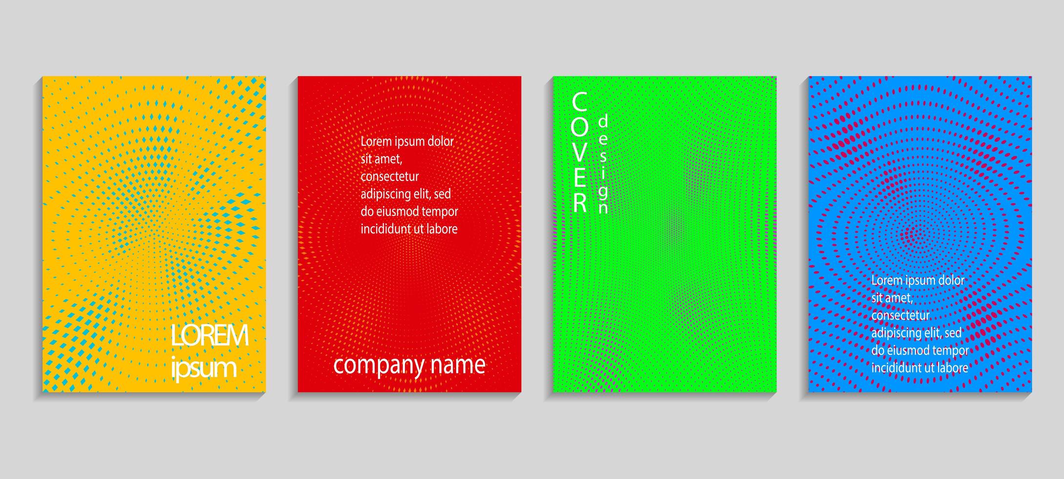 Minimal abstract vector halftone cover design template.