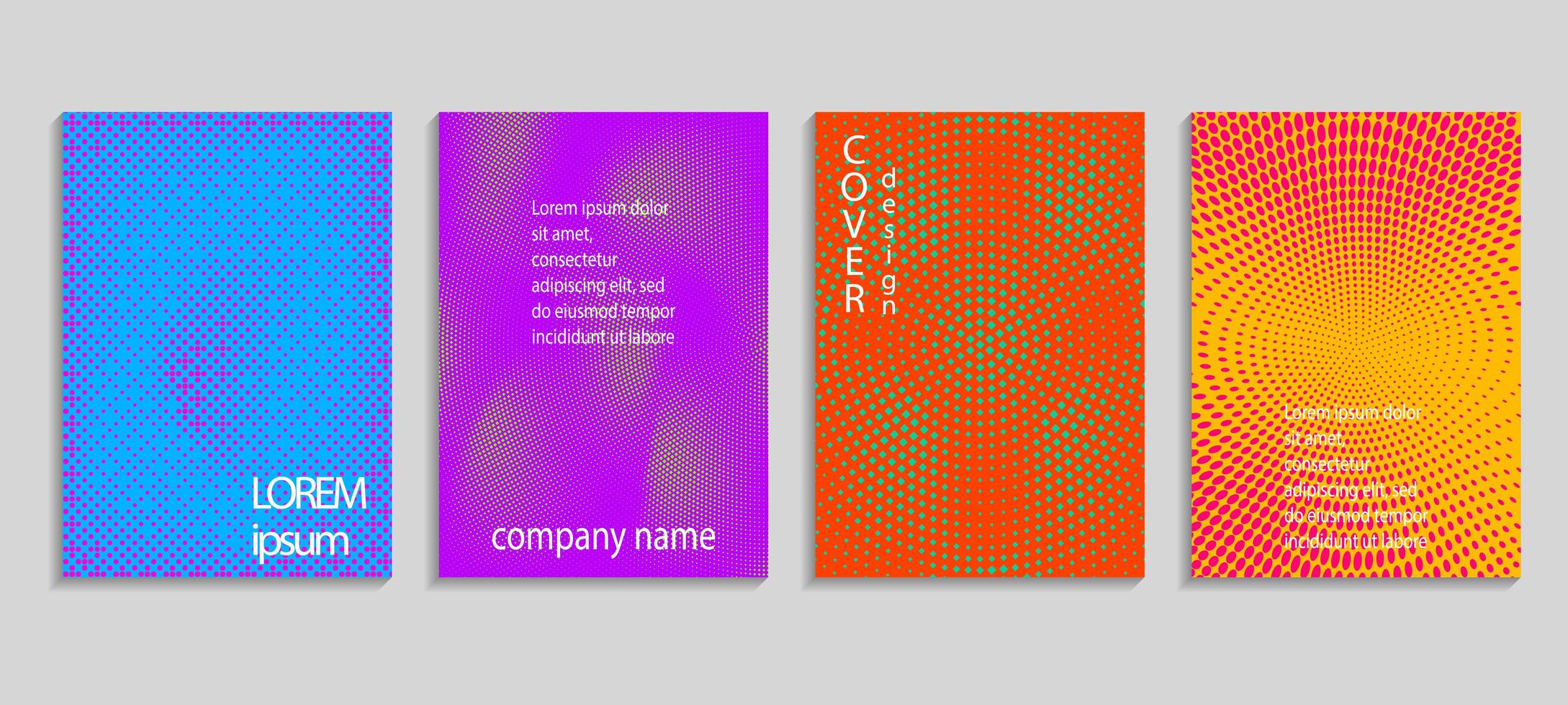 Minimal abstract vector halftone cover design template.