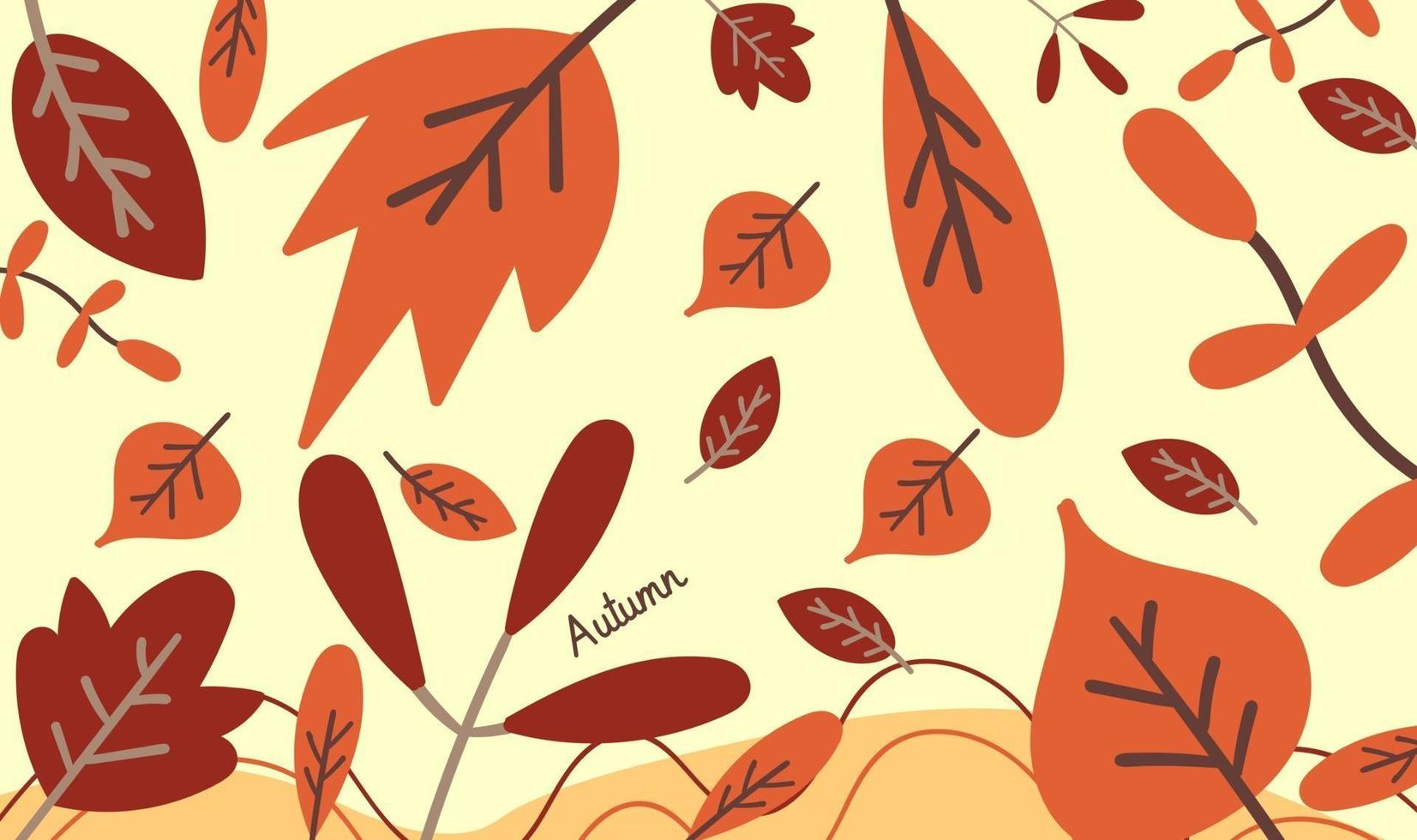 Colorful autumn leaves illustration vector