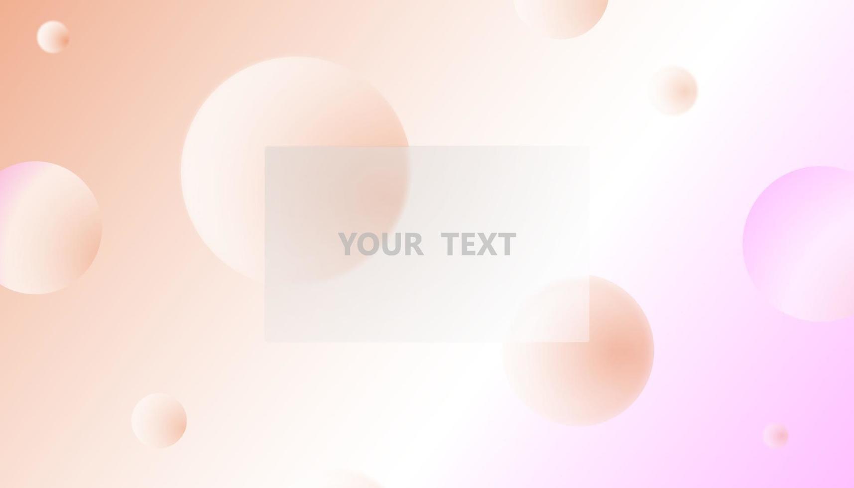 Pink background and glass morphism pearl circle. vector