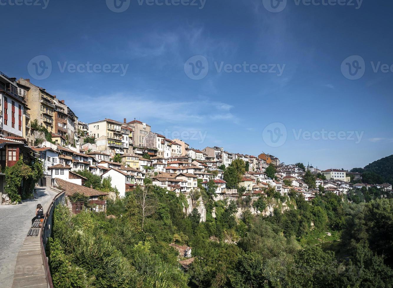 Terraced houses in old town of Veliko Tarnovo Bulgaria photo