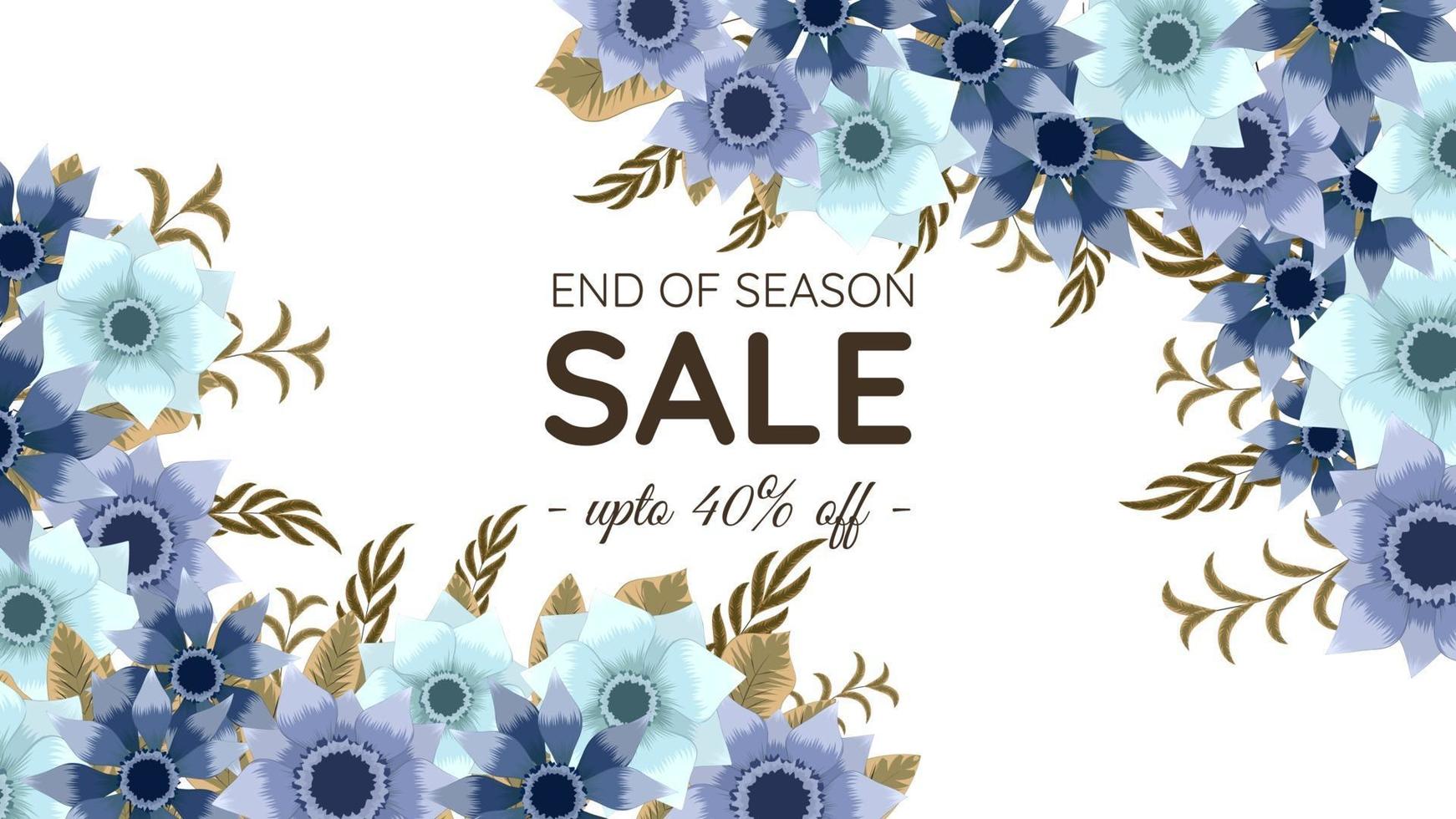 Colorful Floral Holiday Sale background, exotic flower design template vector