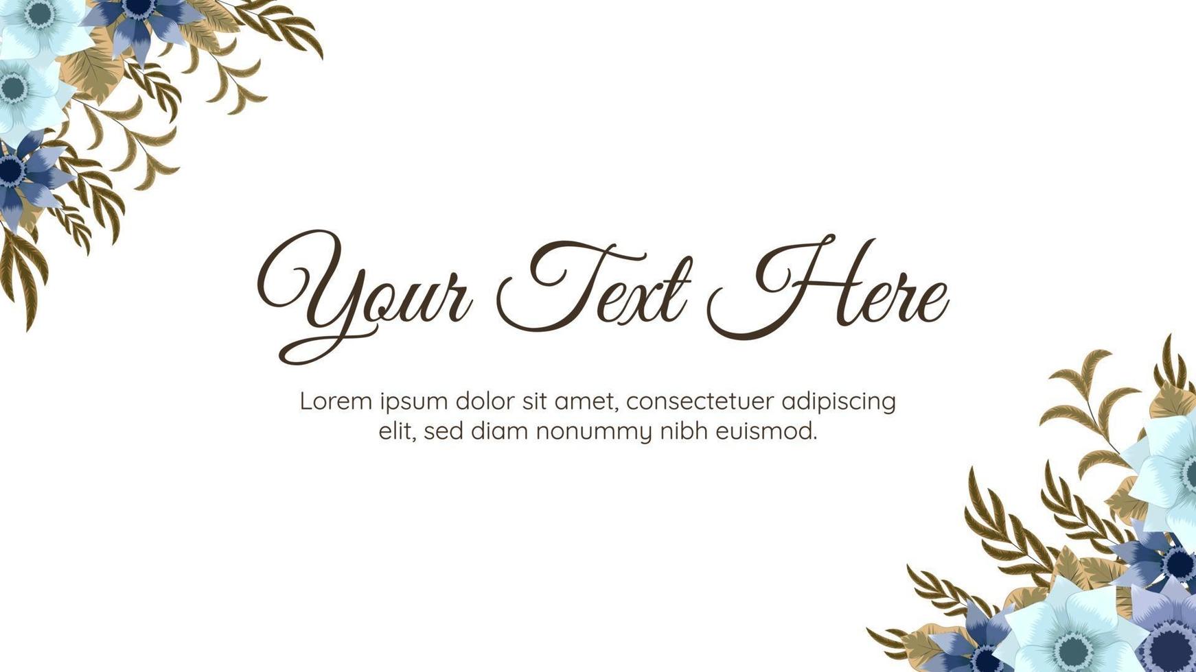 Colorful spring floral background template with elegant flowers. vector