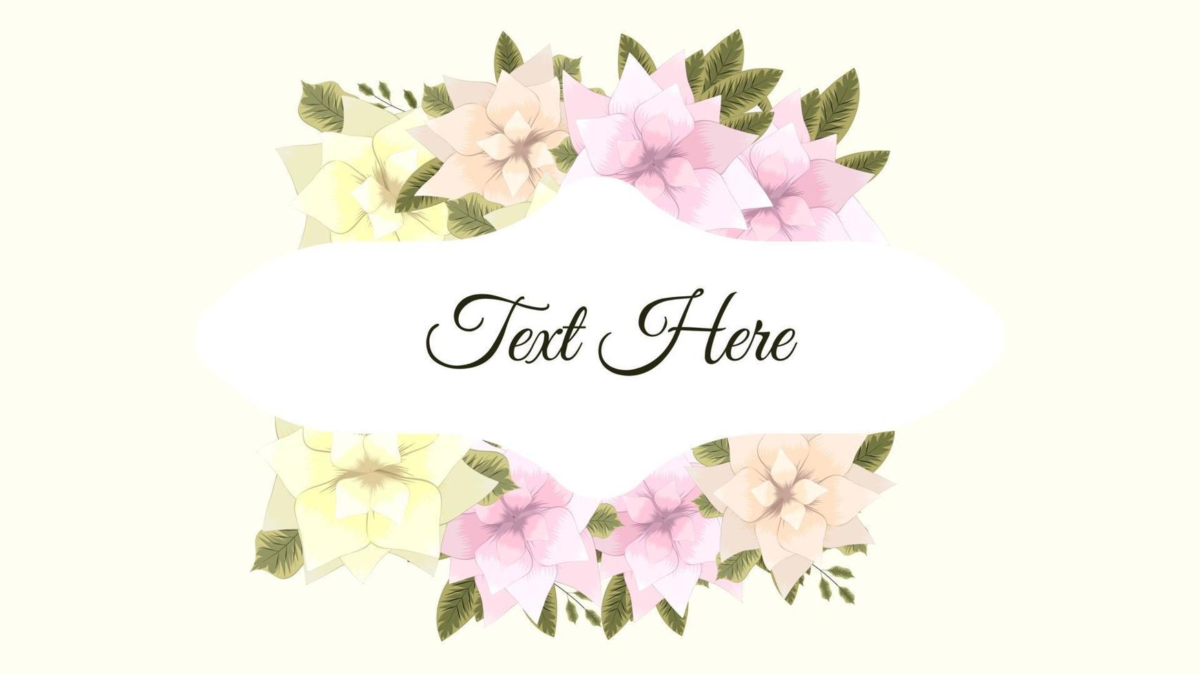 text flower Banner background Floral Flyer March 8, women's day frame vector