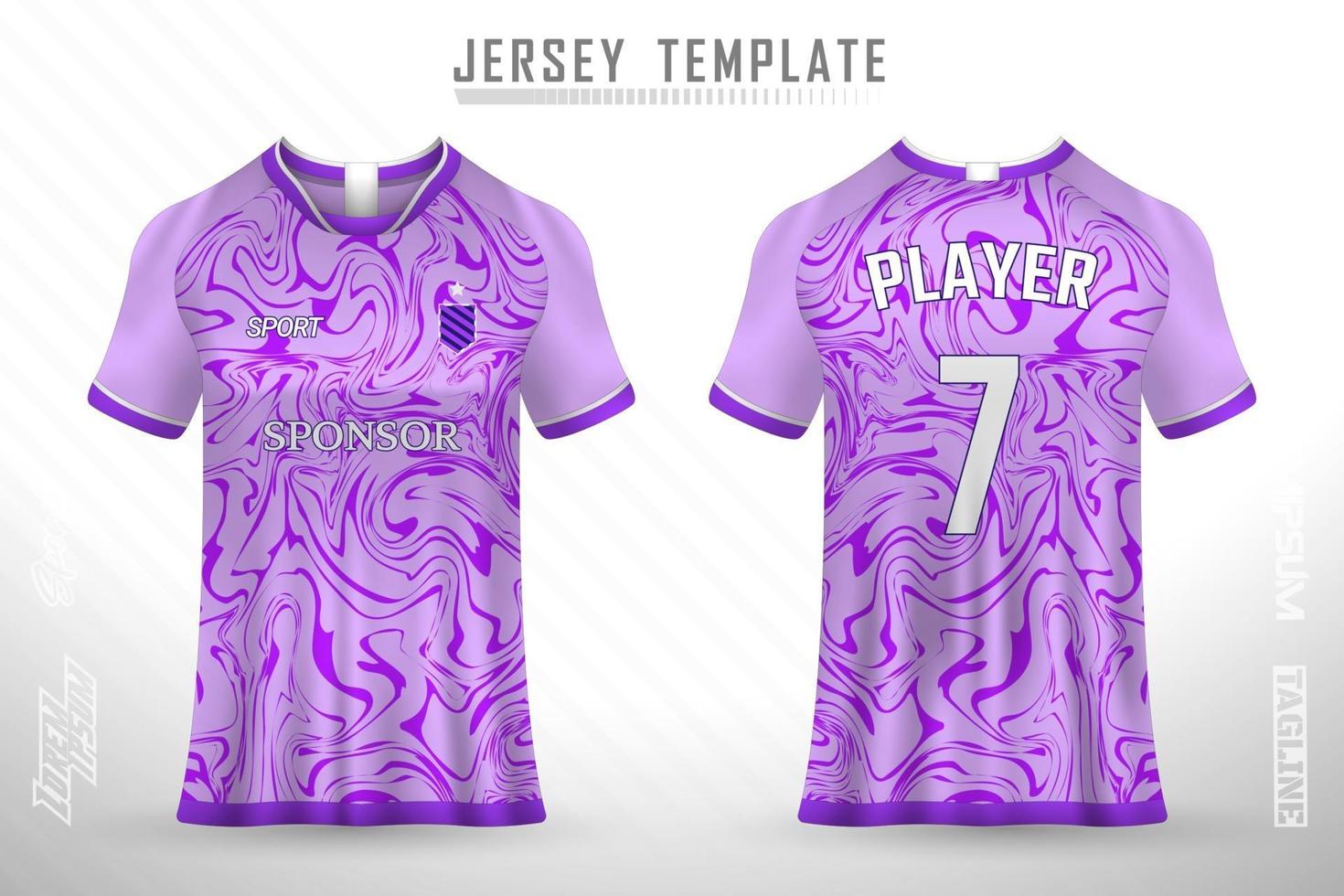 Soccer jersey and t-shirt mockup vector design template