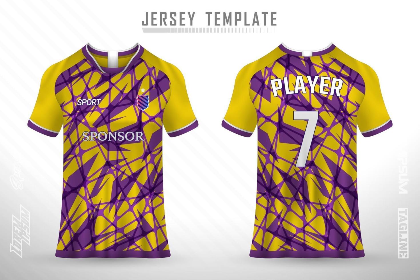 Soccer jersey and t-shirt mockup vector design template