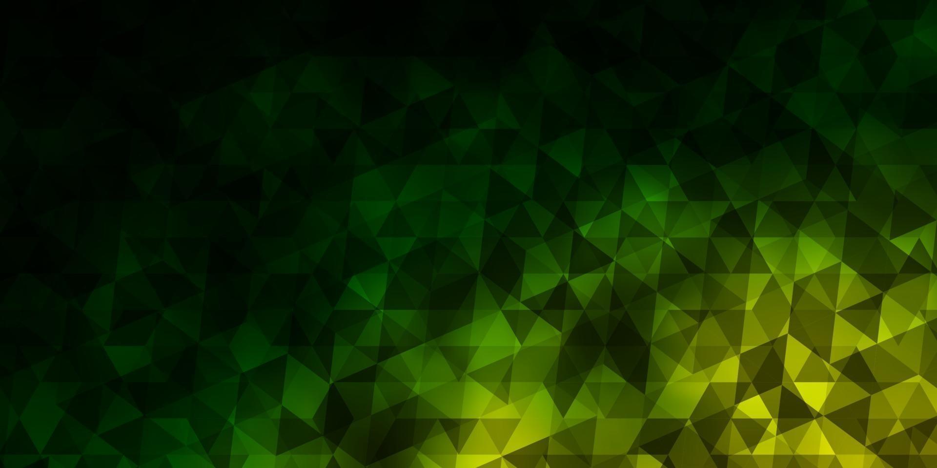 Dark Green, Red vector background with triangles.