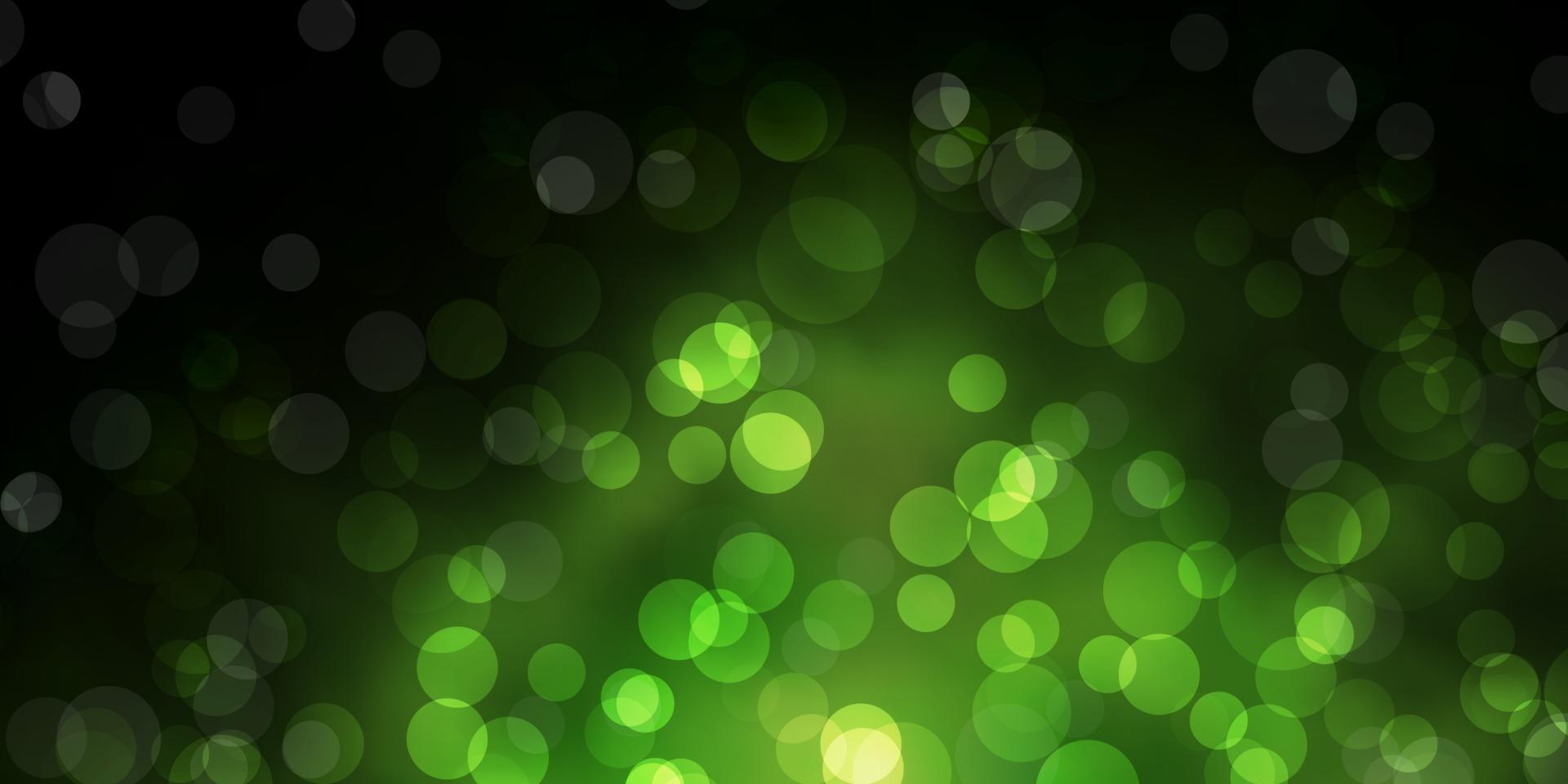 Dark Green, Yellow vector background with spots.