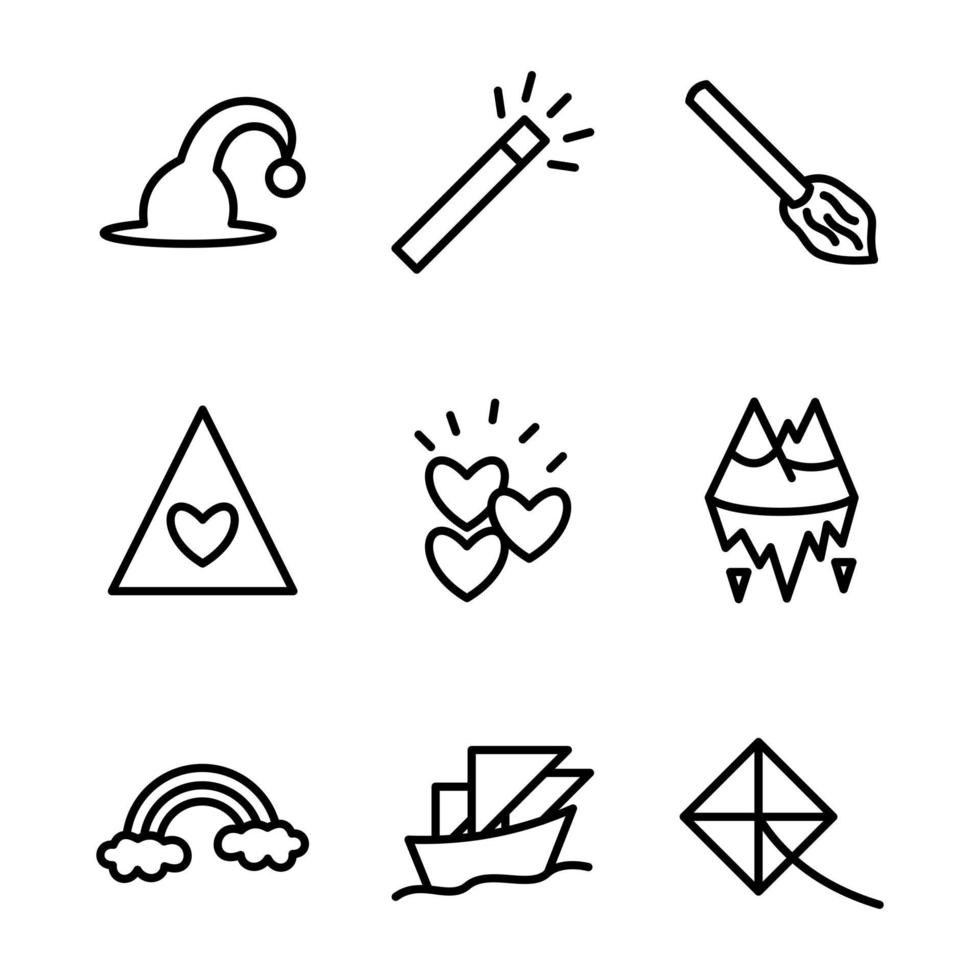 set icon folklore outline design vector