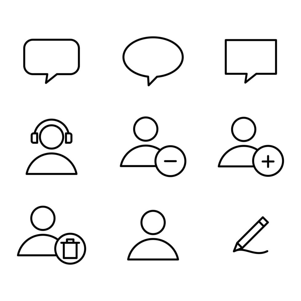 user interface icon set design style four 3301194 Vector Art at Vecteezy