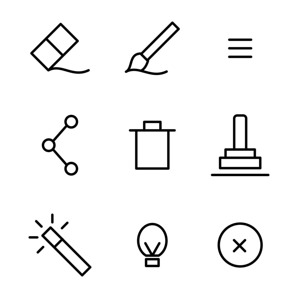 user interface icon set design style five 3301206 Vector Art at Vecteezy