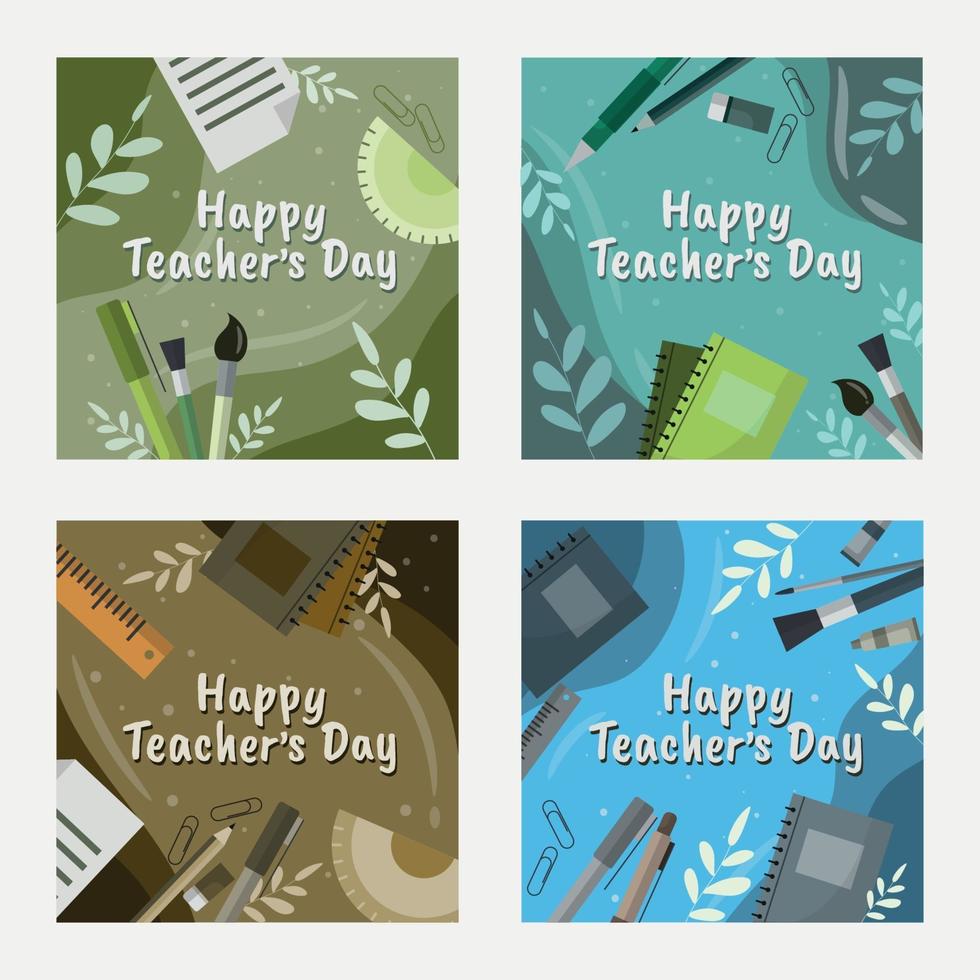 Teacher's Day Social Media vector