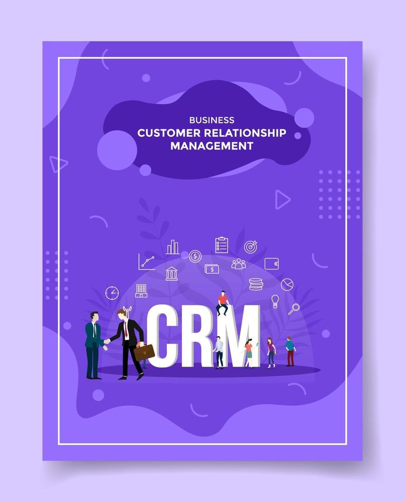 business customer relationship management people vector