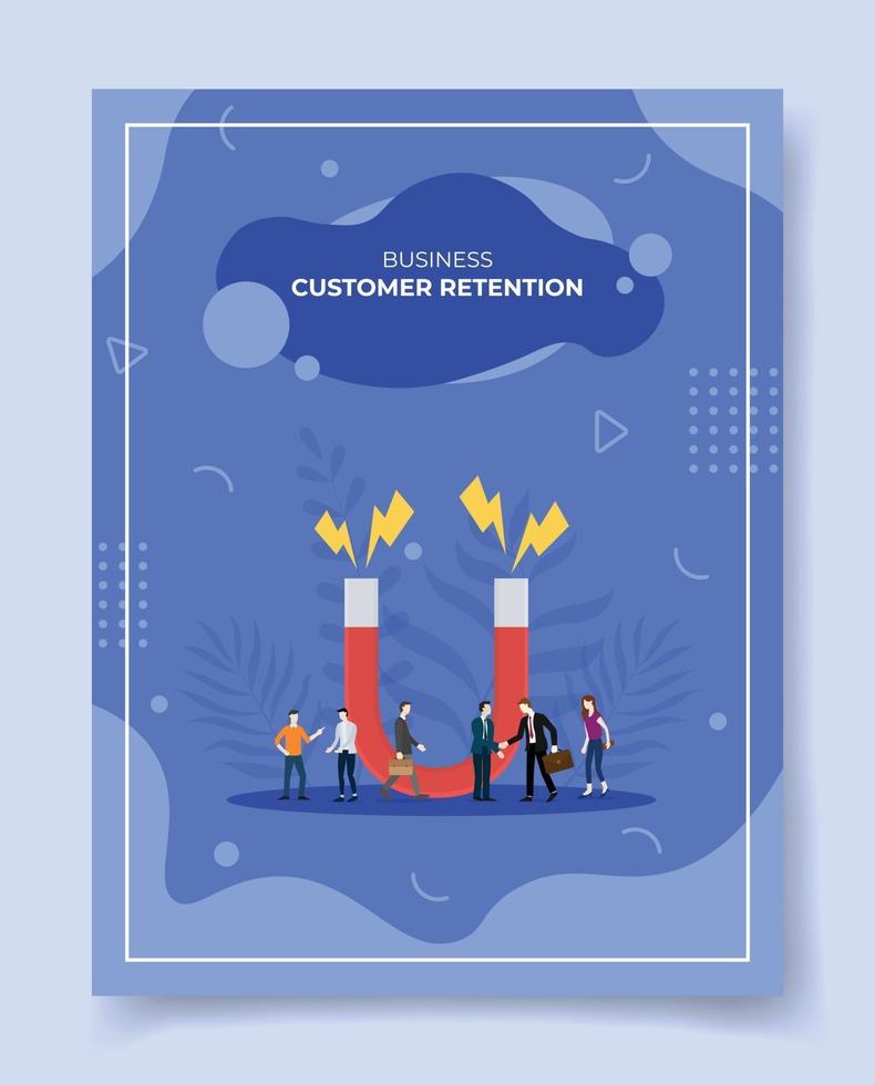 business customer retention people businesman handshake vector