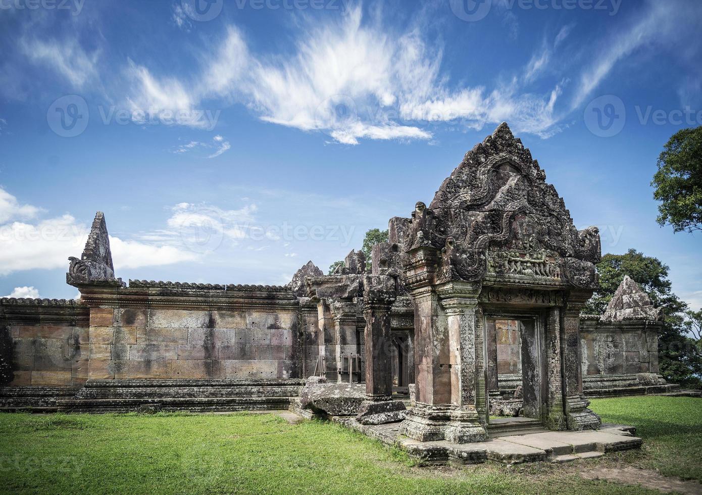 preah vihear antiguo templo khmer ruinas hito en camboya foto