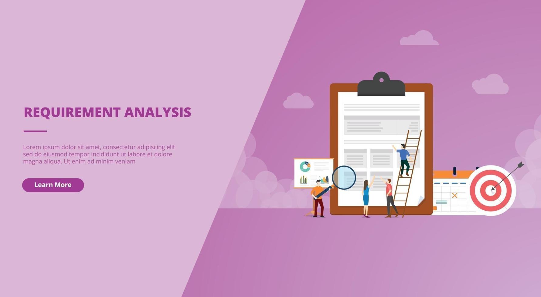 business requirements analysis concept vector