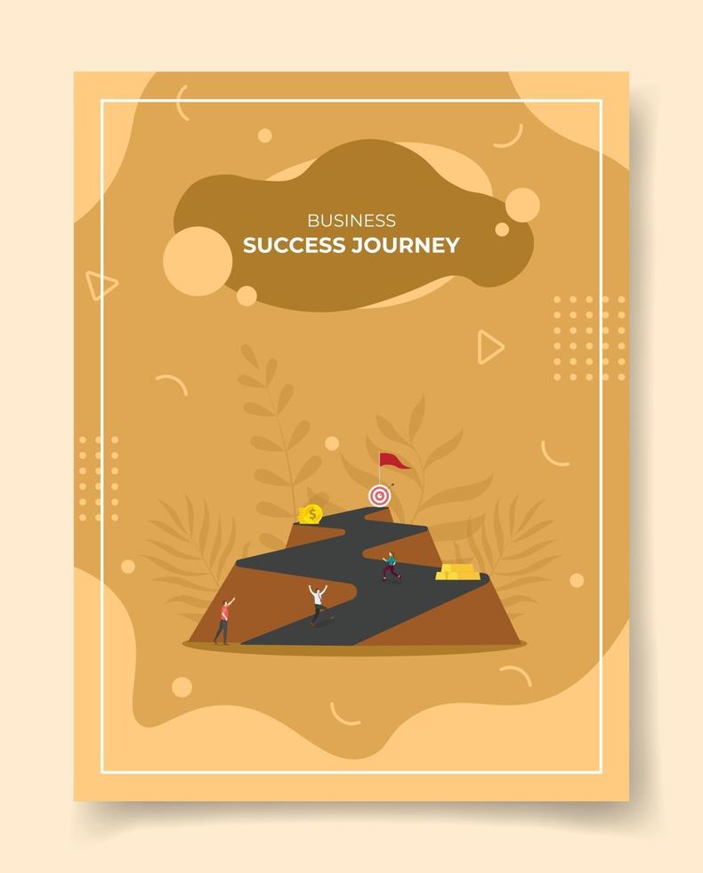 success journey concept for template of banners, flyer vector