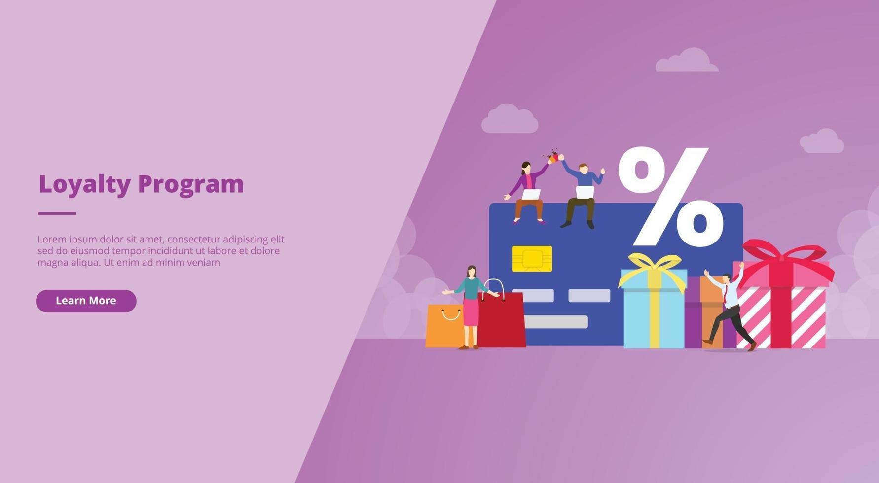 loyalty program for website design template banner vector