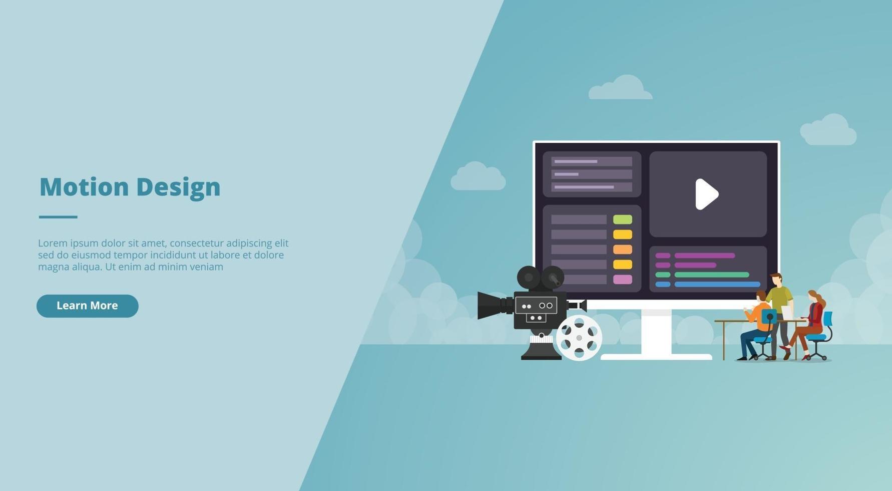 motion design for website design template banner vector