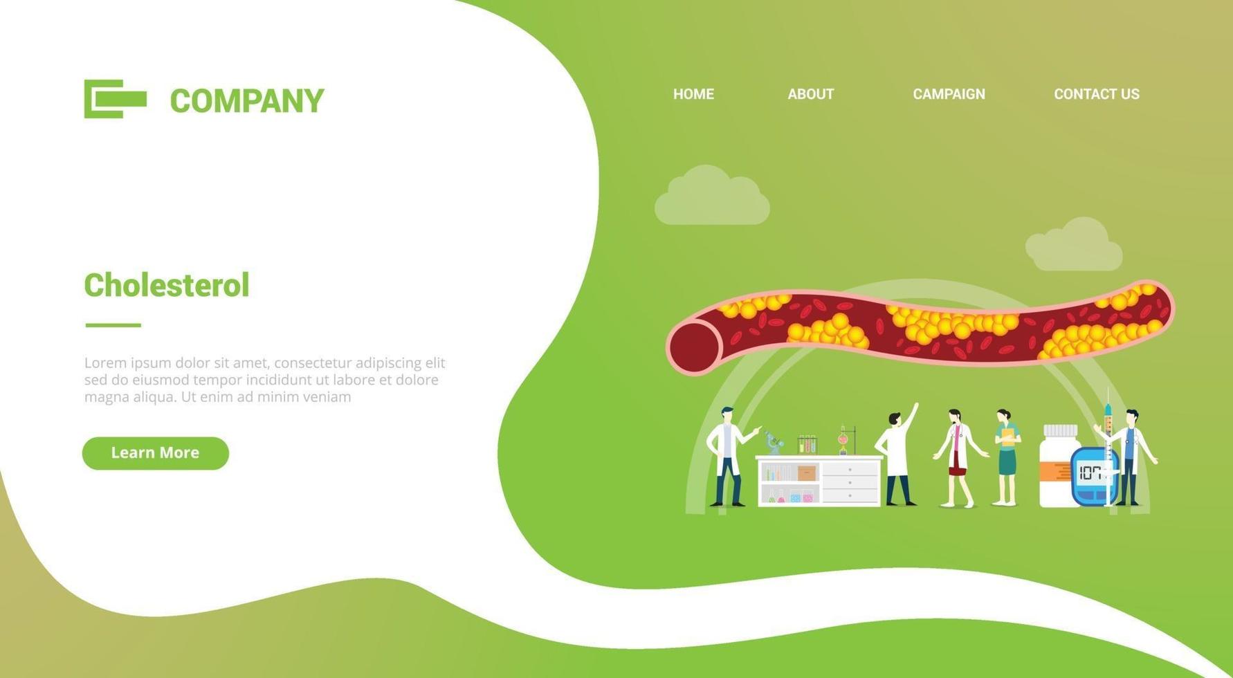 cholesterol human vein with doctor analysis healthcare vector