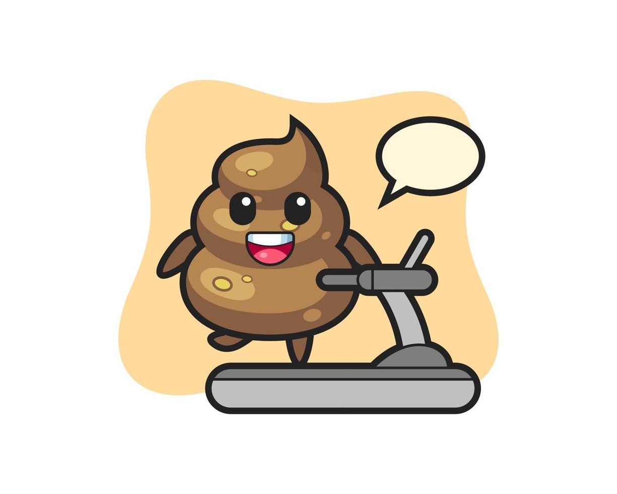 poop cartoon character walking on the treadmill 3301833 Vector Art at  Vecteezy