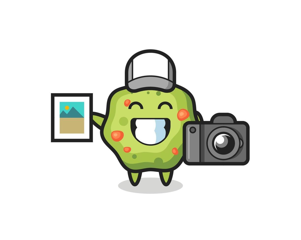 Character Illustration of puke as a photographer vector