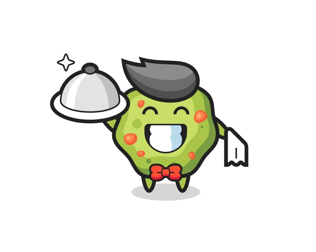 Character mascot of puke as a waiters vector