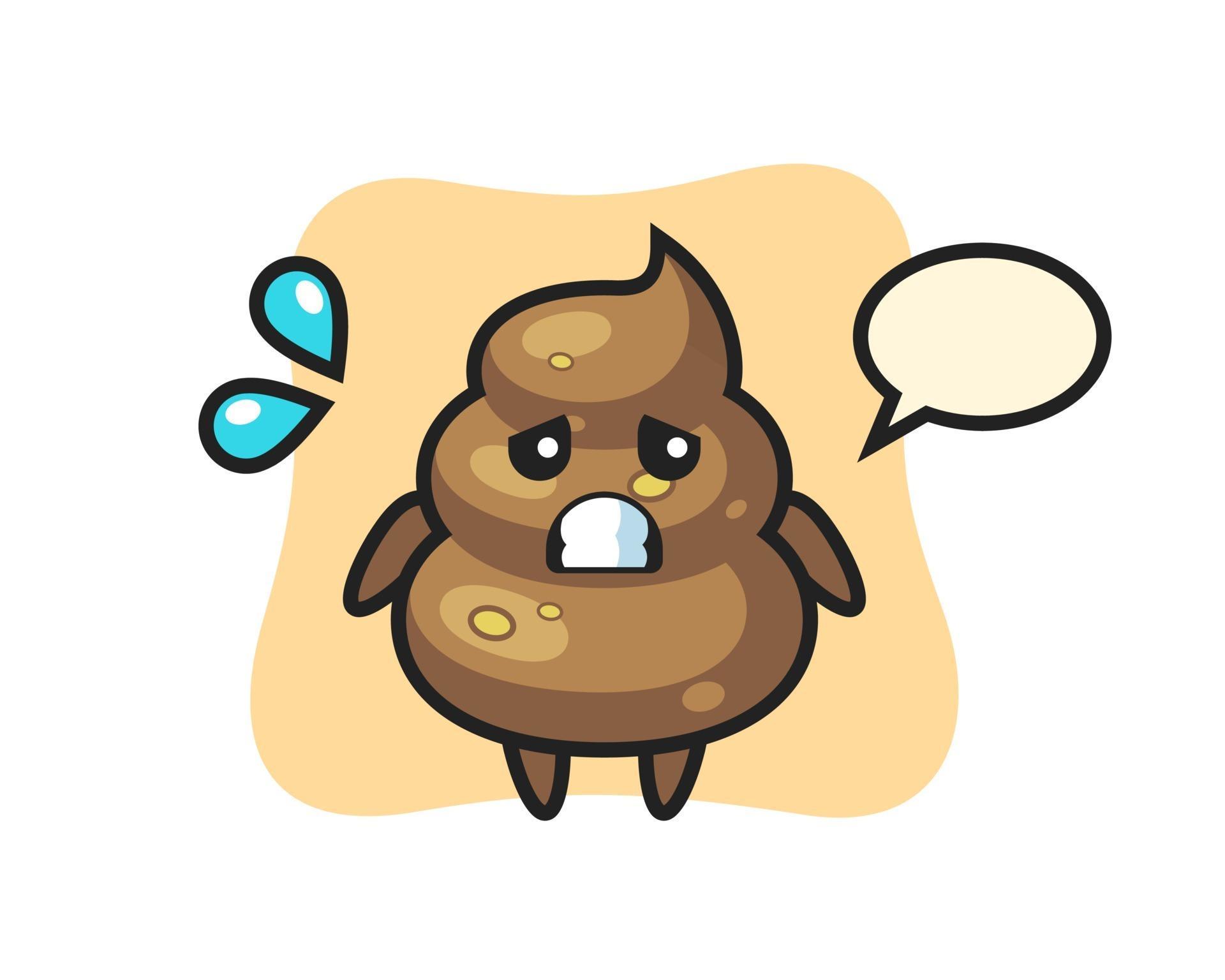 poop mascot character with afraid gesture 3302549 Vector Art at Vecteezy