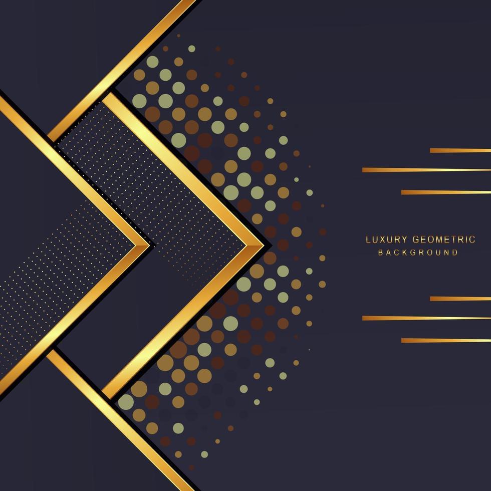 elegant geometric in dark black vector