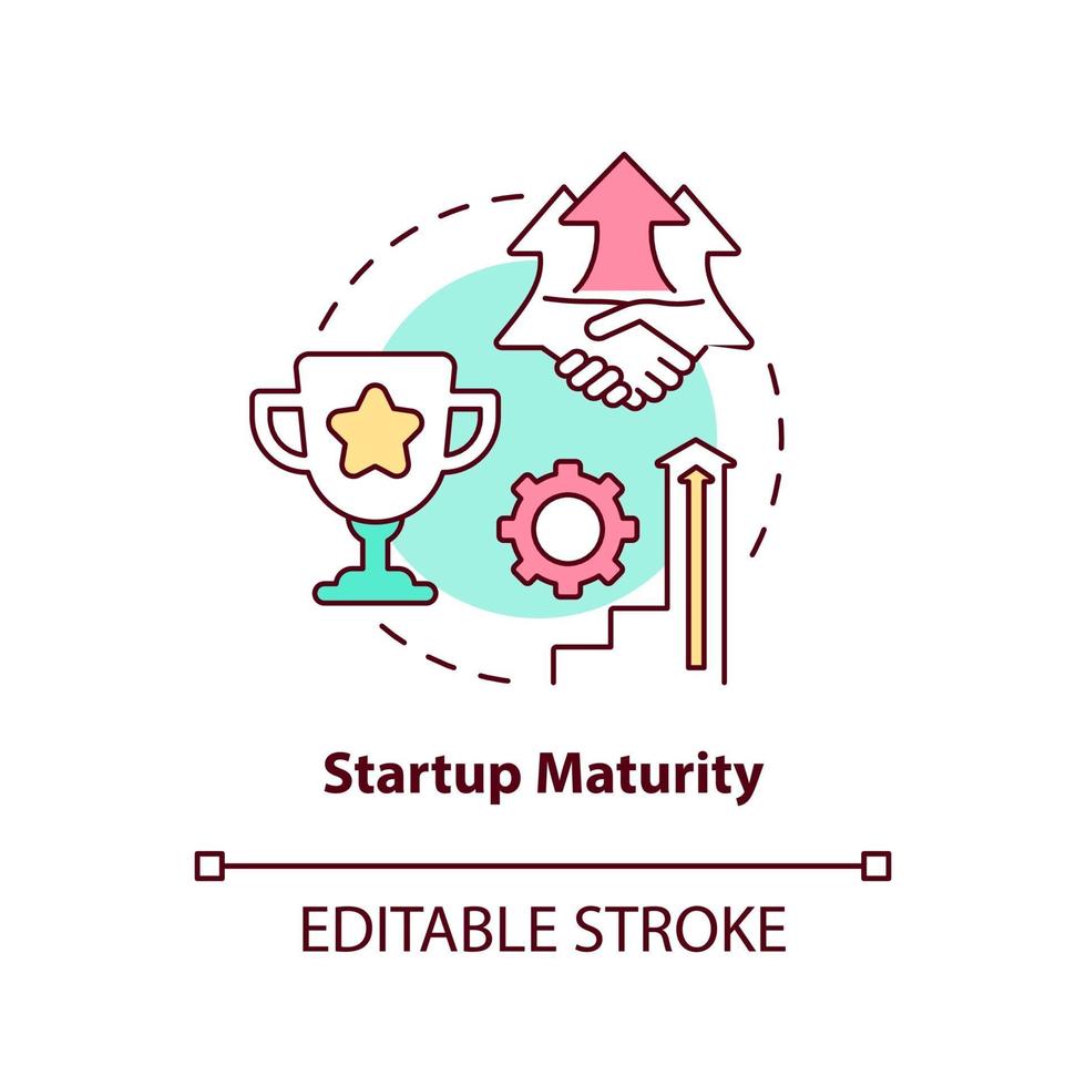 Startup maturity concept icon vector