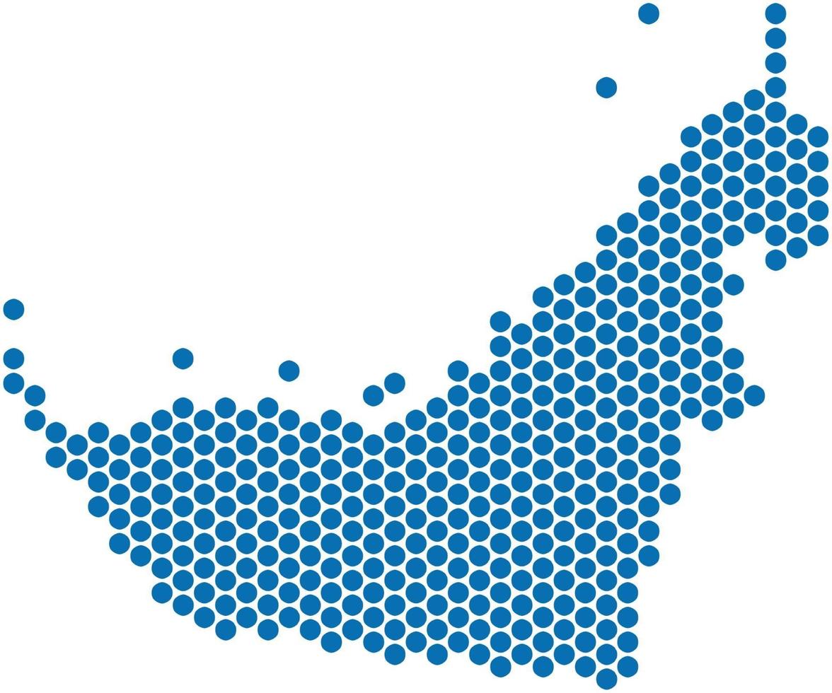 forma de círculo azul emirato árabe unido sobre fondo blanco. vector