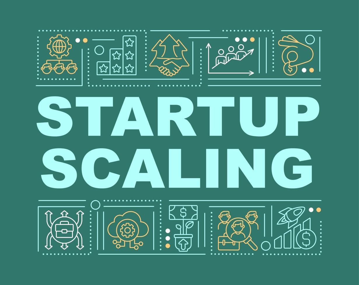 Startup planning word concepts banner vector