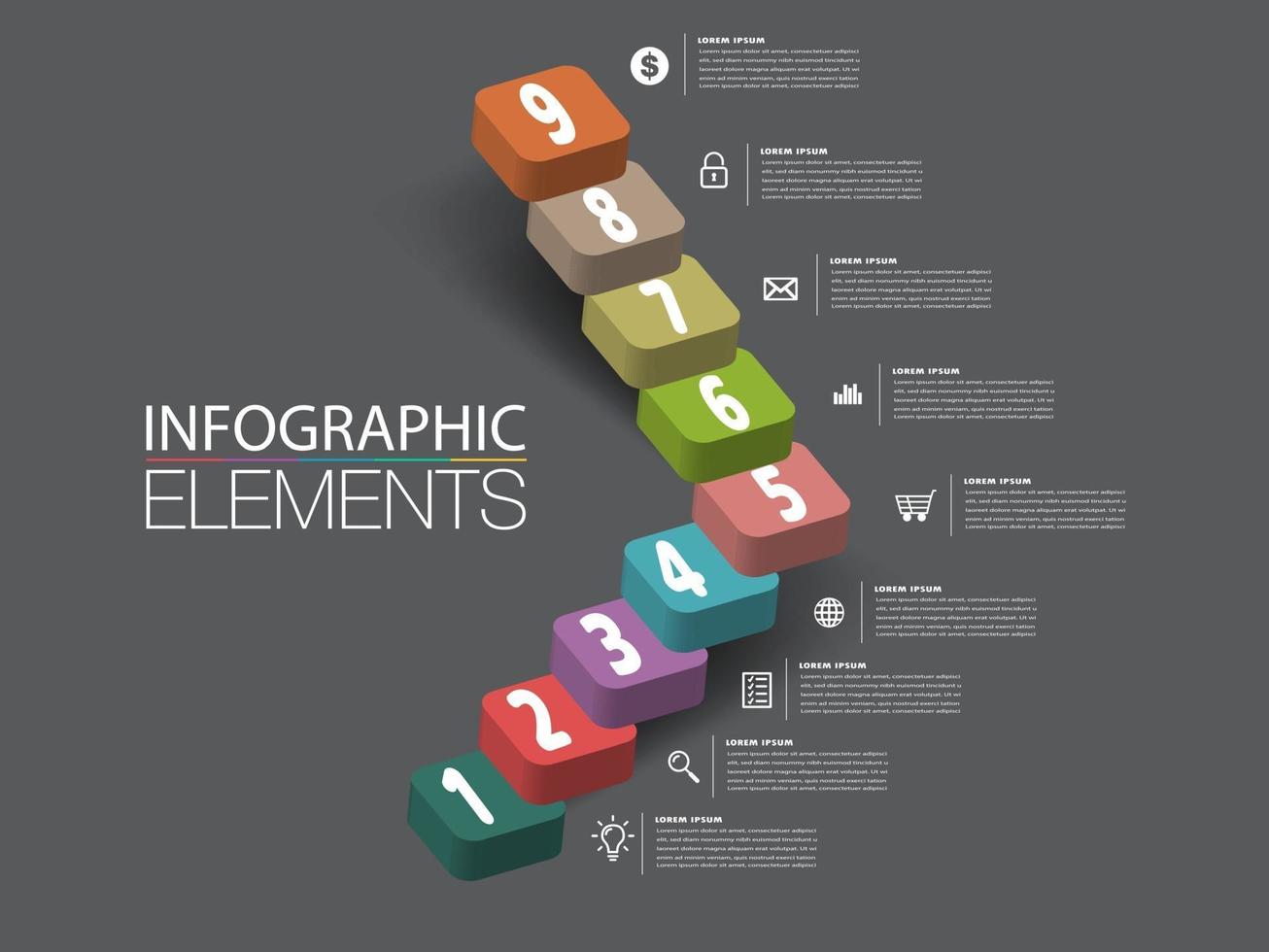 step up of business successful concept. Stirs infographic vector