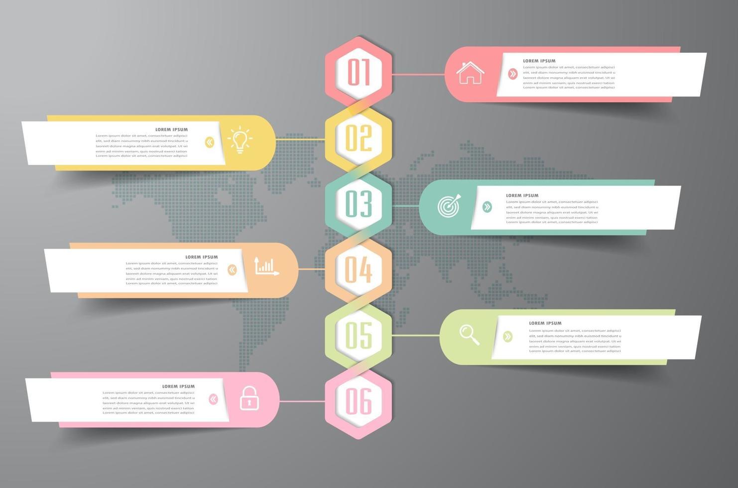 modern timeline text box template, infographics banner vector