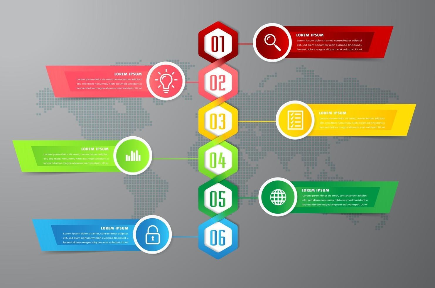 modern timeline text box template, infographics banner vector