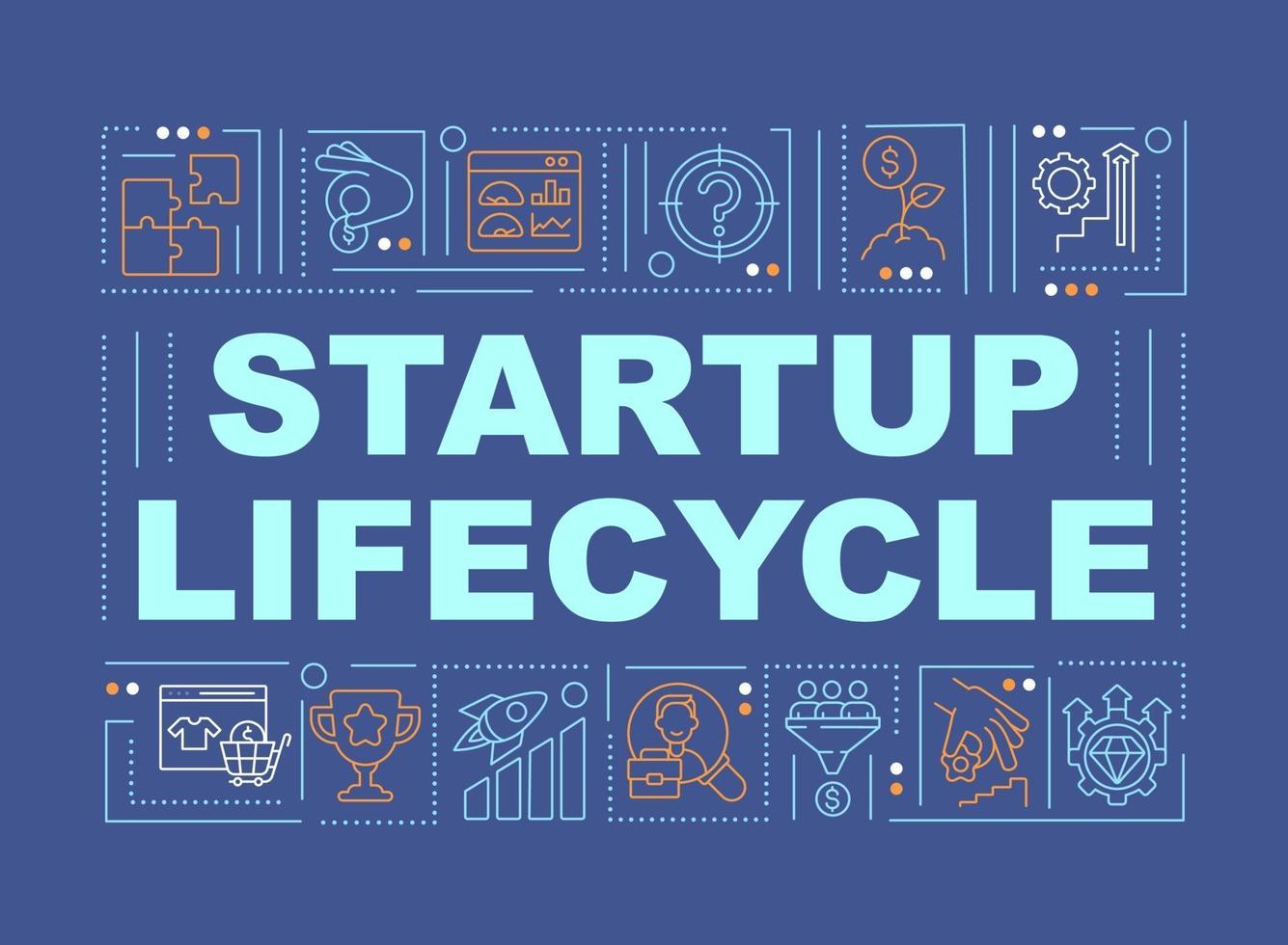 Startup development word concepts banner vector