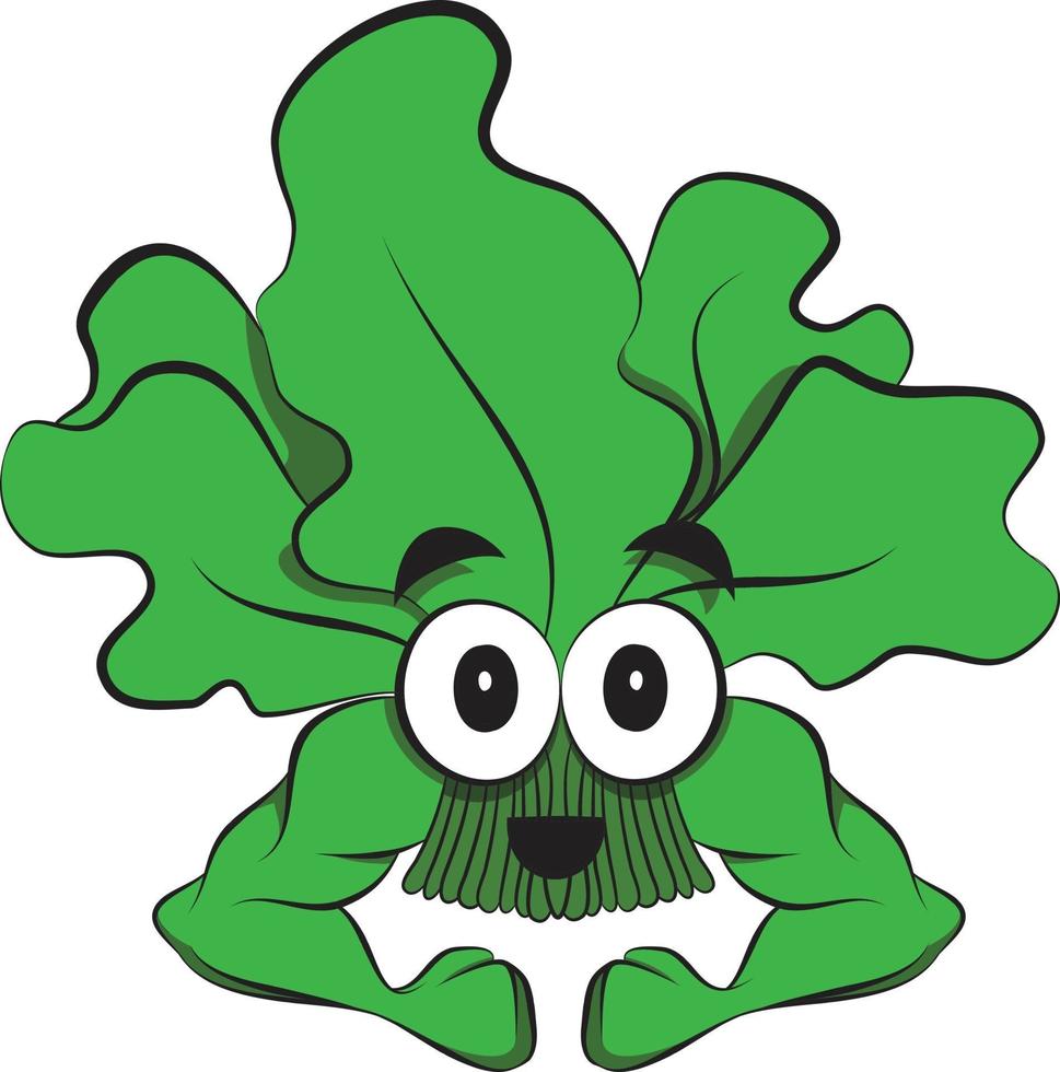 Cute Spinach Vegetable goes to Gym. Bodybuilding Weight Loss Graphic. vector