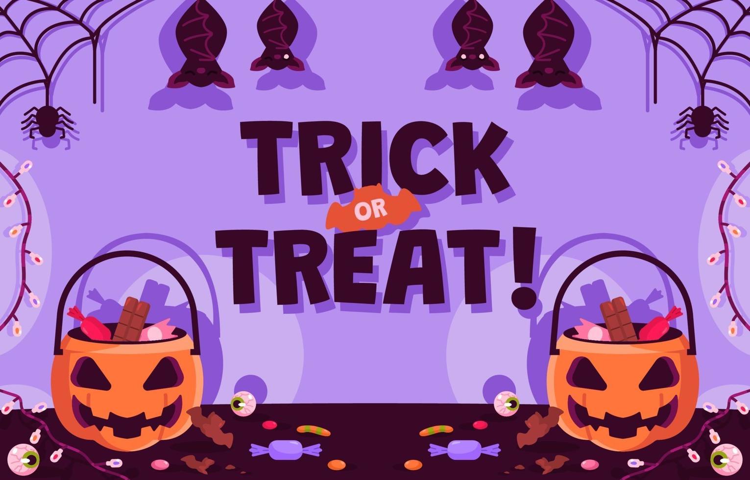 Trick or Treat Halloween Background vector