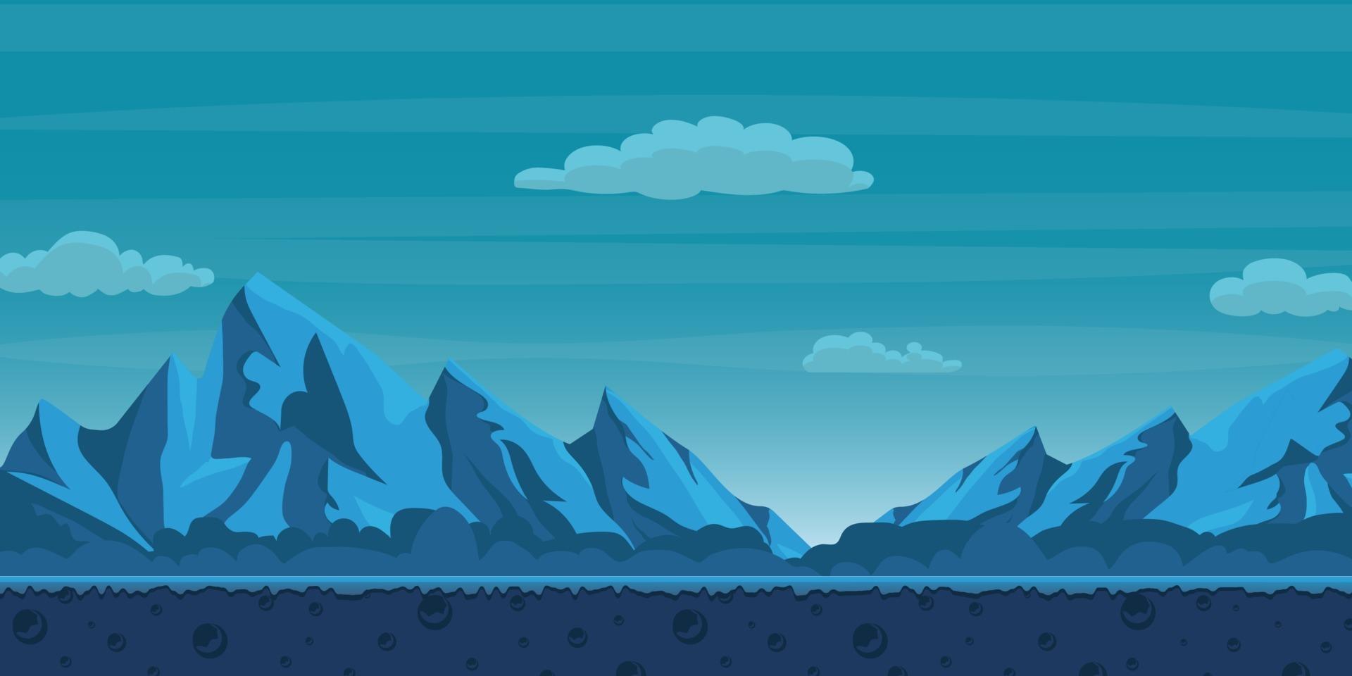 Mountains Background Game vector