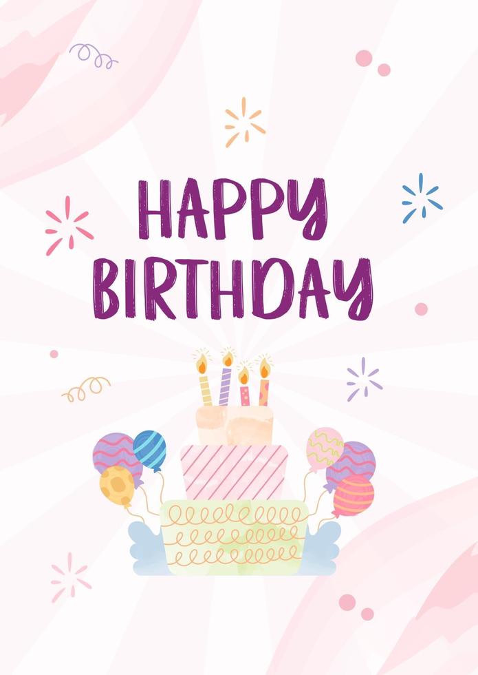 Birthday Template and Invitation 3303300 Vector Art at Vecteezy