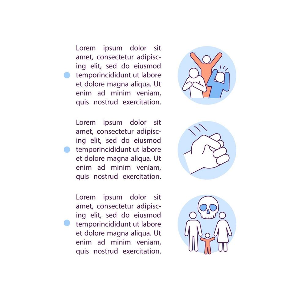 Threats to victims concept line icons with text vector