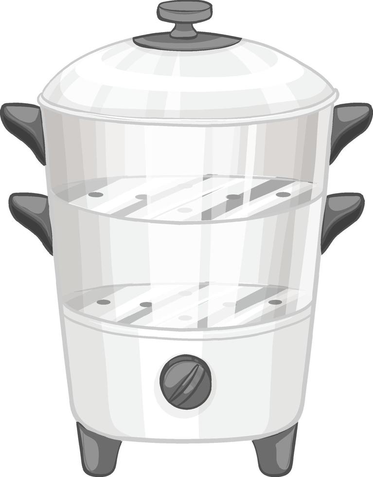 Food steamer isolated on white background vector