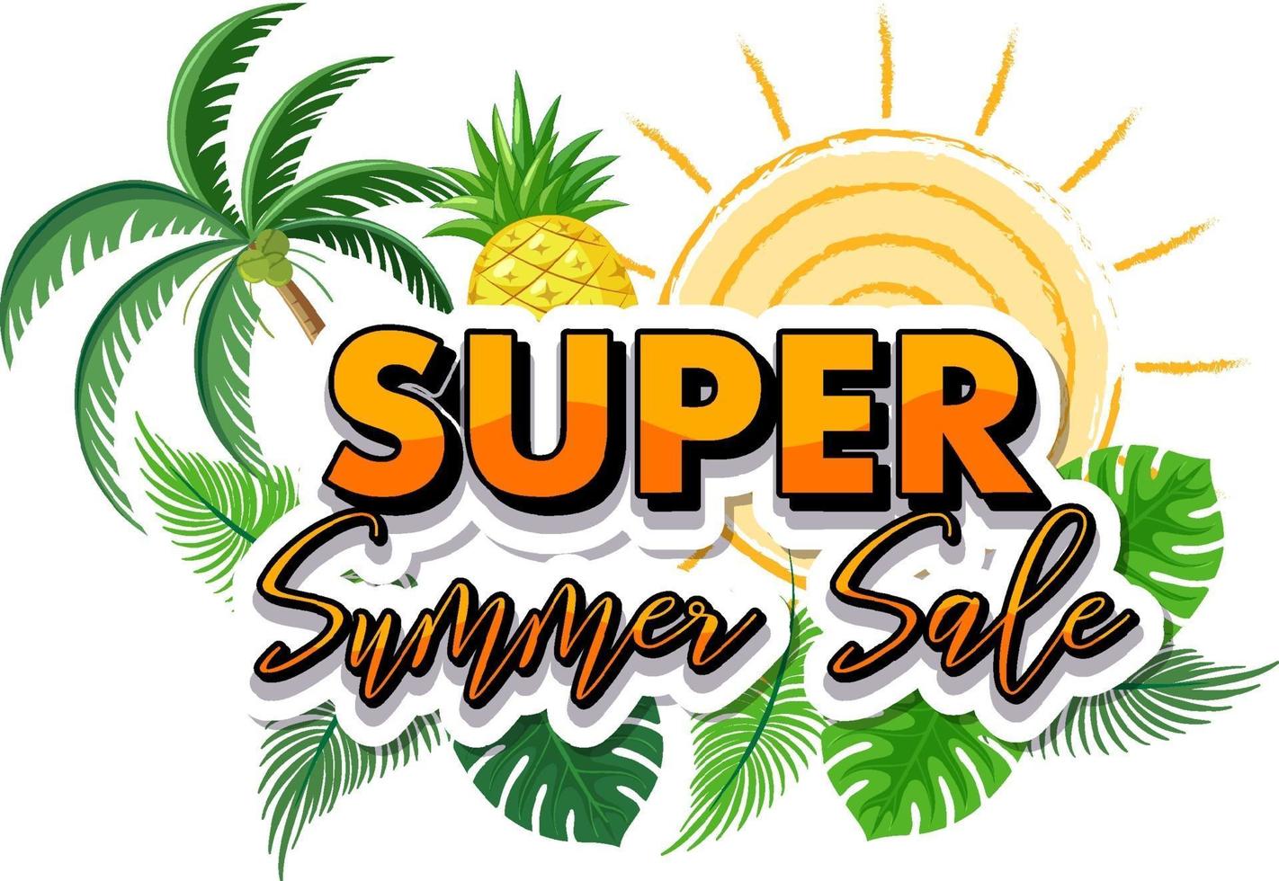 Summer sale banner template vector